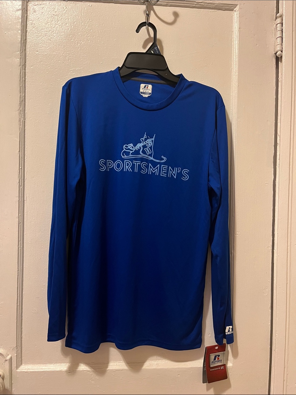Russell Athletic Blue and Red Logo Dri-Power Tee